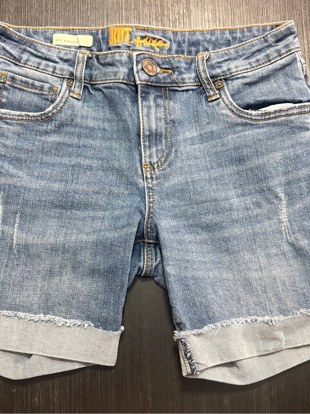 DL1961 Women's Light Blue Rolled Hem Denim Shorts